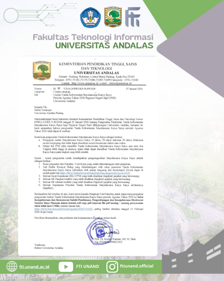 Usulan Tanda Kehormatan Satyalencana Karya Satya