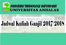 Jadwal Kuliah Semester Ganjil 2017/2018